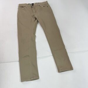 Scott James Pants Mens 30x30 Beige Slim Fit Stretch Chino Tapered Leg Casual